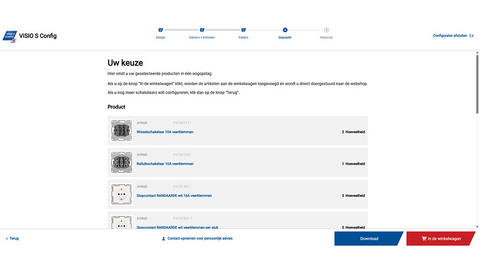 Visio S Configurator stap 4