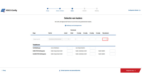 Visio S Configurator stap 3