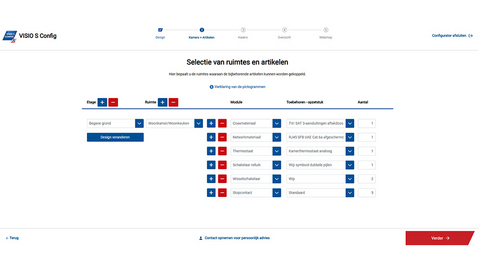Visio S Configurator stap 2