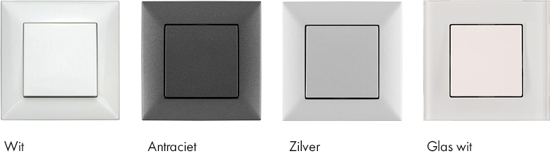 VISIO S 50 in de kleuren wit, antraciet, zilver en glas wit